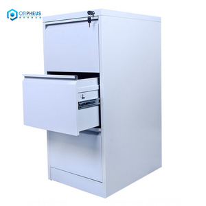 Letter size file Folder Storage Office Lockable Pulling steel Locker Vertical 3 drawers metal file cabinet