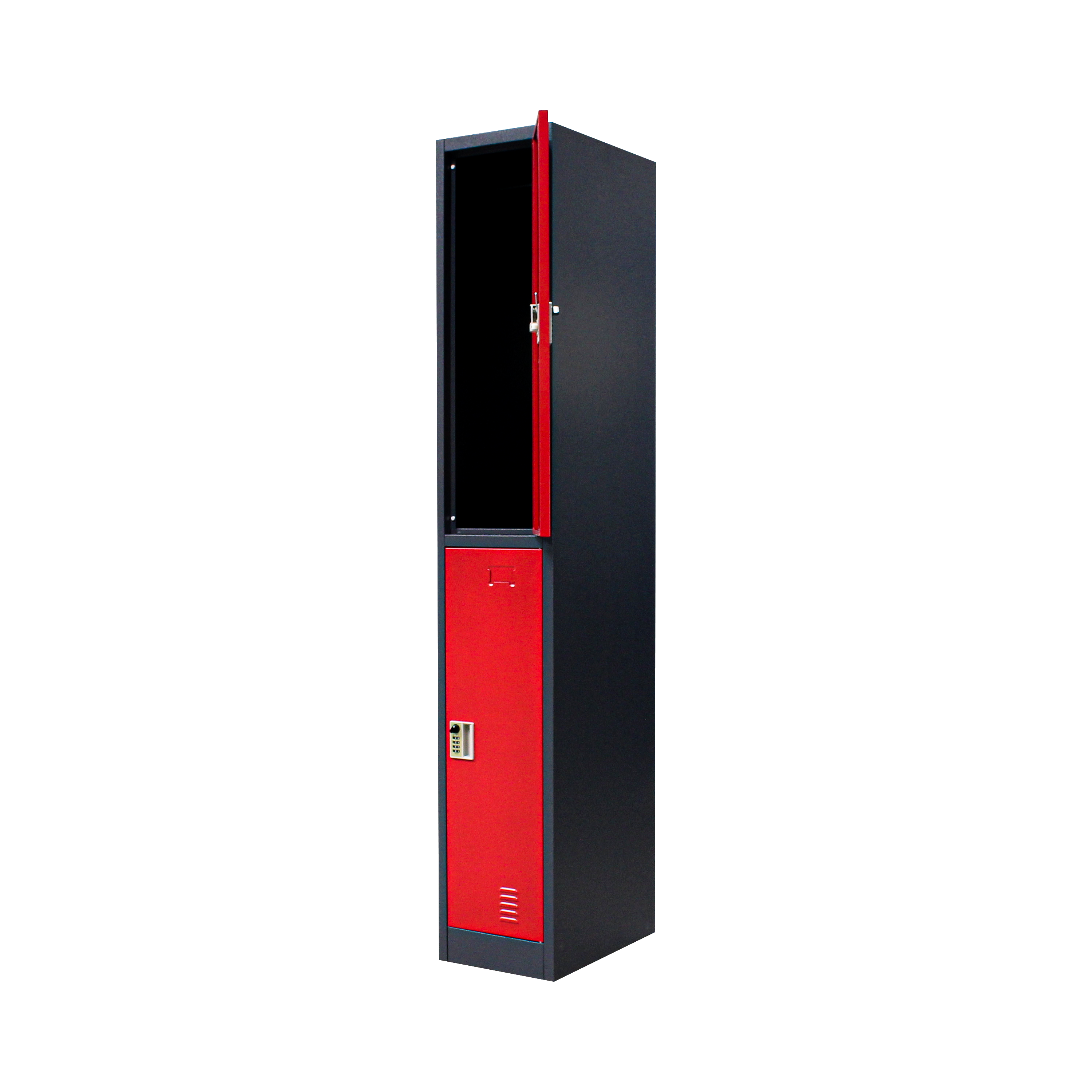 Custom Modern Design Steel Closet 2 Door Locker Bedroom Gym School  Red Metal Wardrobe