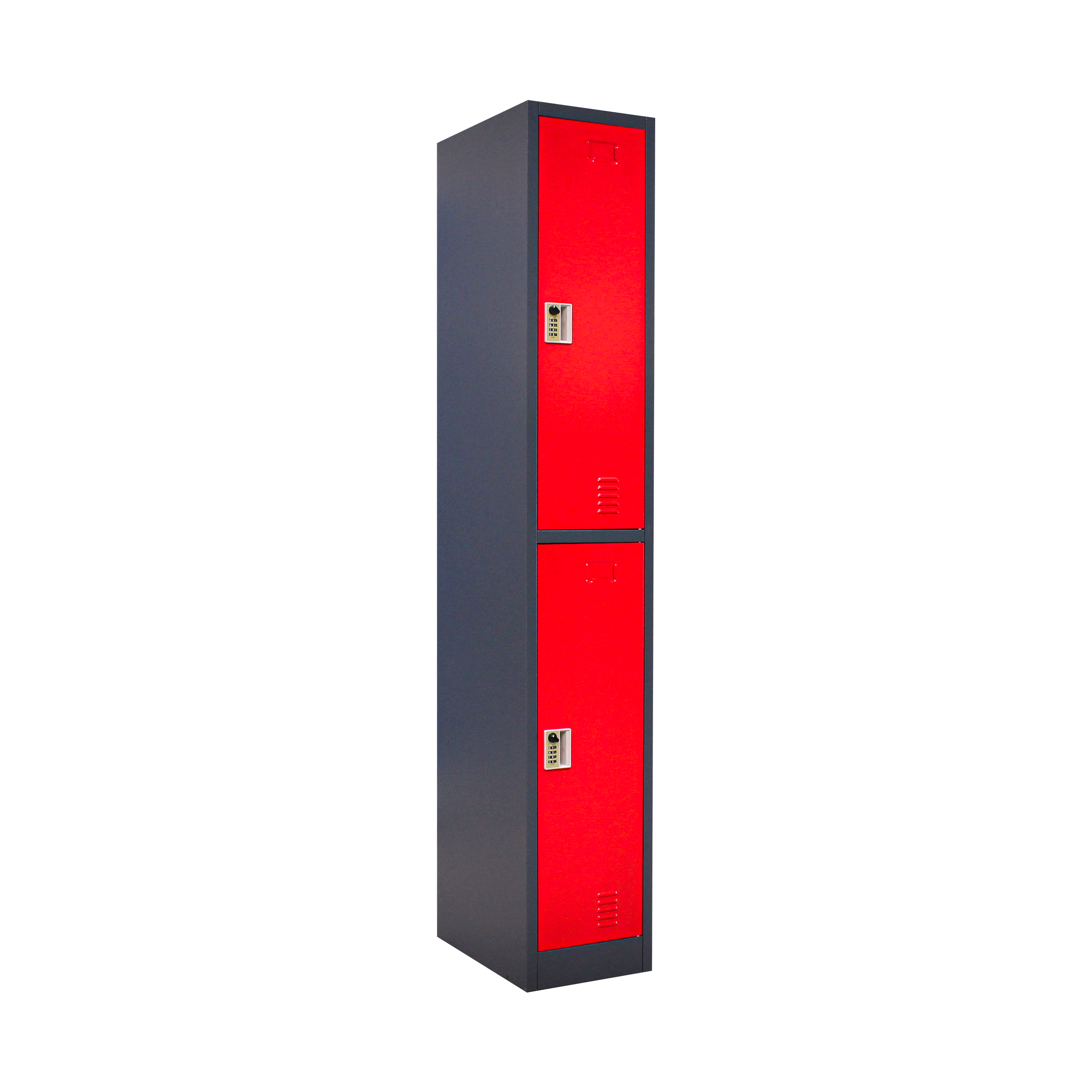 Custom Modern Design Steel Closet 2 Door Locker Bedroom Gym School  Red Metal Wardrobe