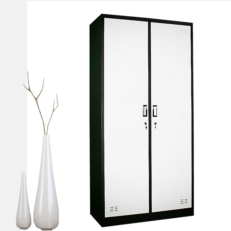 Steel Handle Manufacturer Gray Modern Furniture Cheap Folding Cupboard Steel Wardrobe