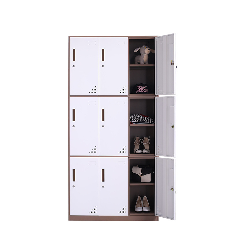 Narrow Edge Steel Office Locker School Gym Modern Design Bedroom Furniture Wardrobe Storage Cabinet With Cheap Price