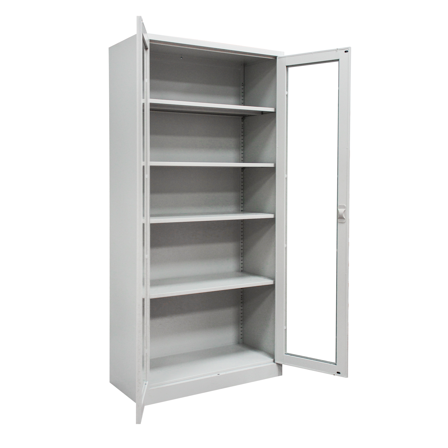 Metal KD Tool Storage Cupboard Two Doors Steel Filing 4 Shelves File Cabinet