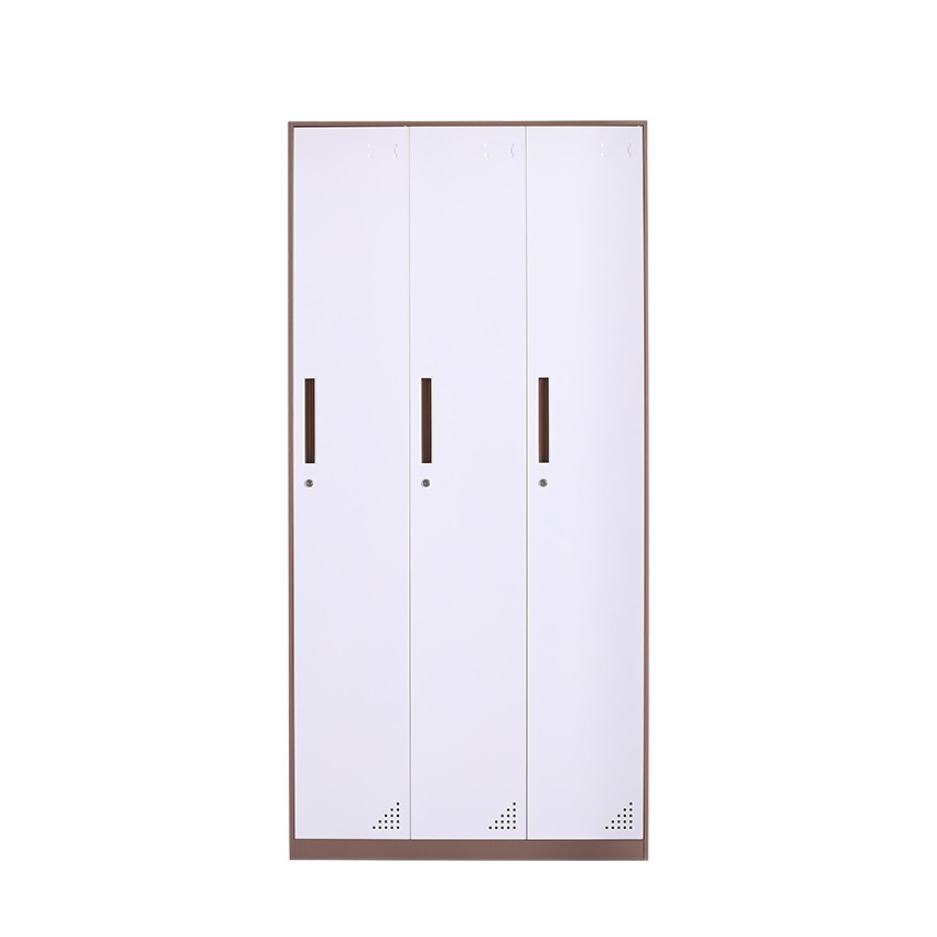 High Quality Modern Steel Furniture for Bedroom Living Room Contemporary Modern Wardrobe Closet 3 Door Wardrobe With Mirror