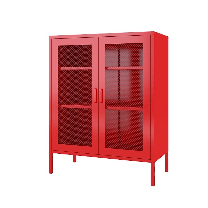 Modern Household Living Room Steel Storage Cabinet 4 Doors Children's Bedroom Toy Storage Cabinet