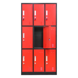 Dormitory Wardrobe Storage Bag Cupboard Steel Office Staff 9 Doors Locker Combination Closet Balcony Locker With Lock