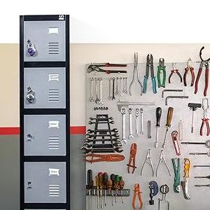 Metal Locker Storage Cabinet 6 Steel Wall Lockers for School Gym Home Office Employee Closet