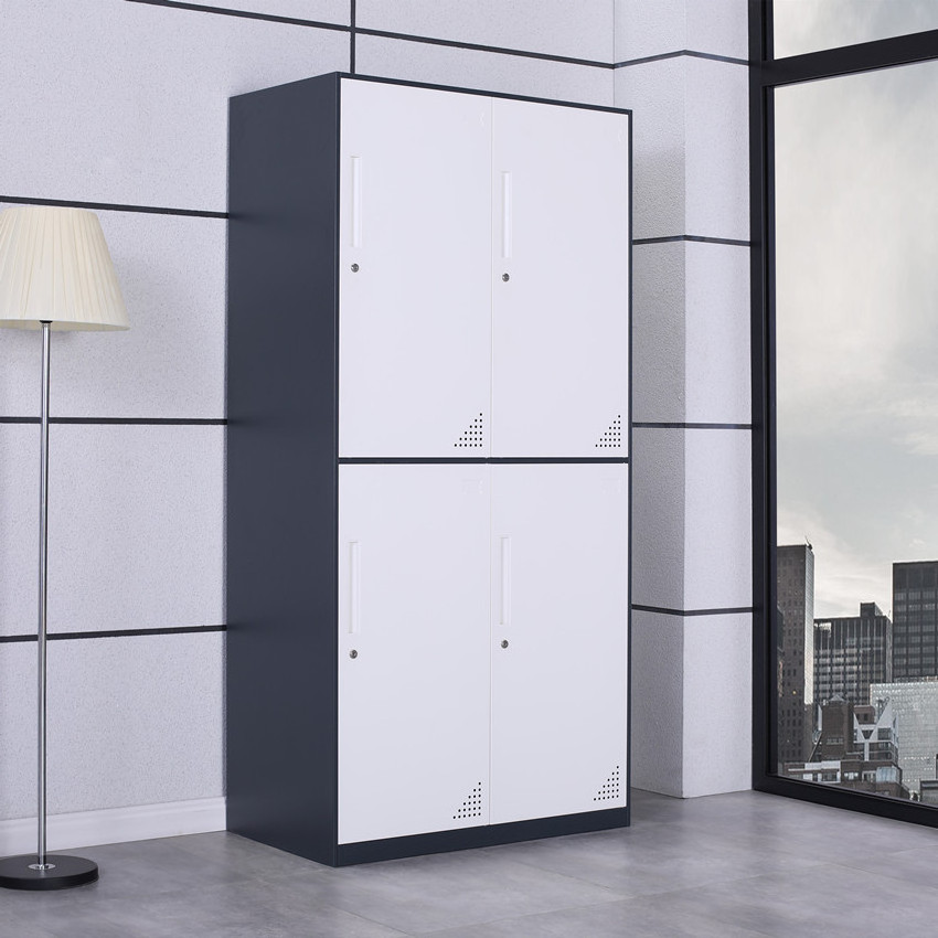 4 Doors Steel Furniture Cabinet Dressing Room Metal Storage Clothes Steel Modern Wardrobe Locker