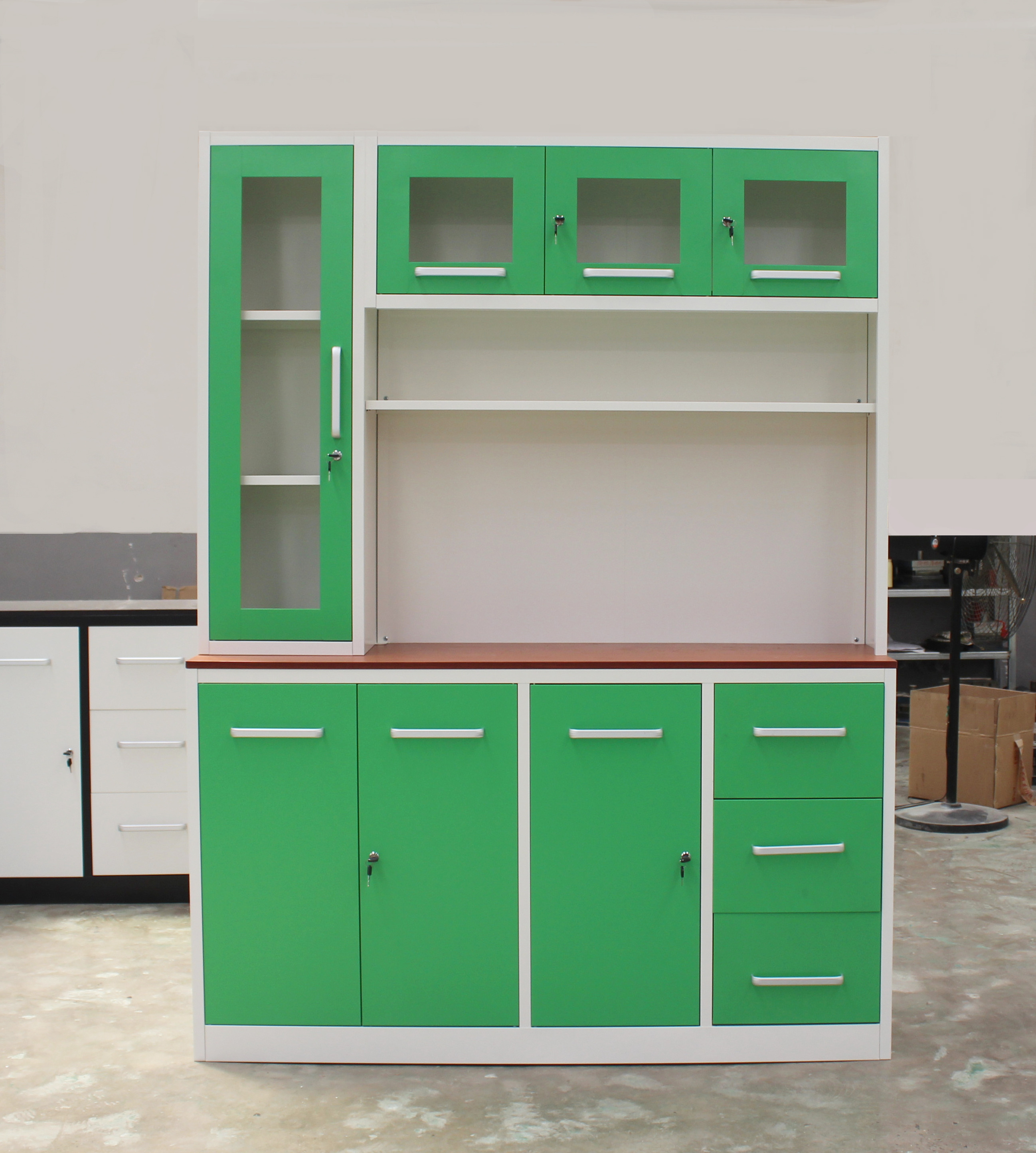 Modern Home kitchen  Furniture Combination Kitchen Cabinet Metal Durable Eco-friendly Furniture