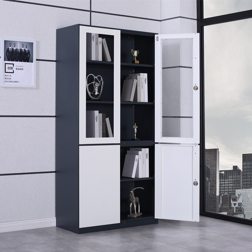 Factory Wholesale Metal Filing Cabinets Office Steel Storage Cabinets with 4 Door Lockers