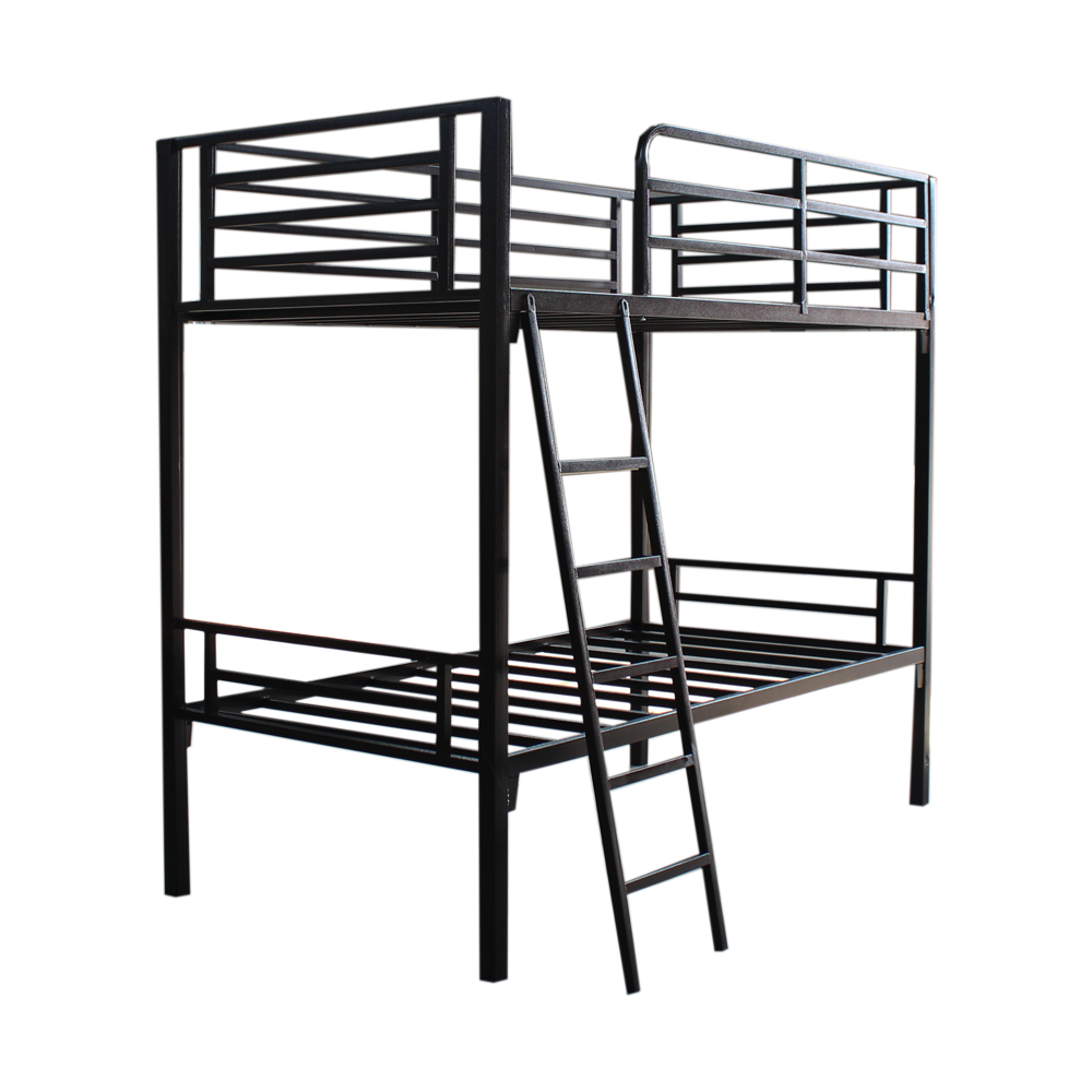 Modern Furniture iron Double bed frame loft  Bunk Beds With Ladder for school home hotel