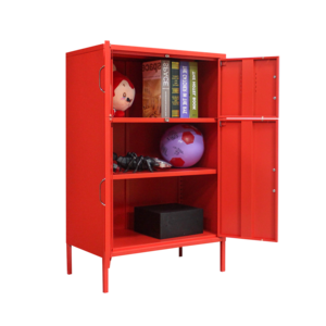 Modern Household Living Room Steel Storage Cabinet 4 Doors Children's Bedroom Toy Storage Cabinet