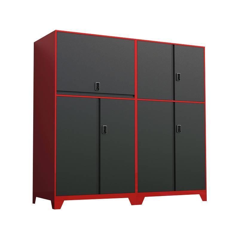 Customized steel car bonnet storage cabinet with electronic lock outdoor garage bike lockers parking metal tool cabinet