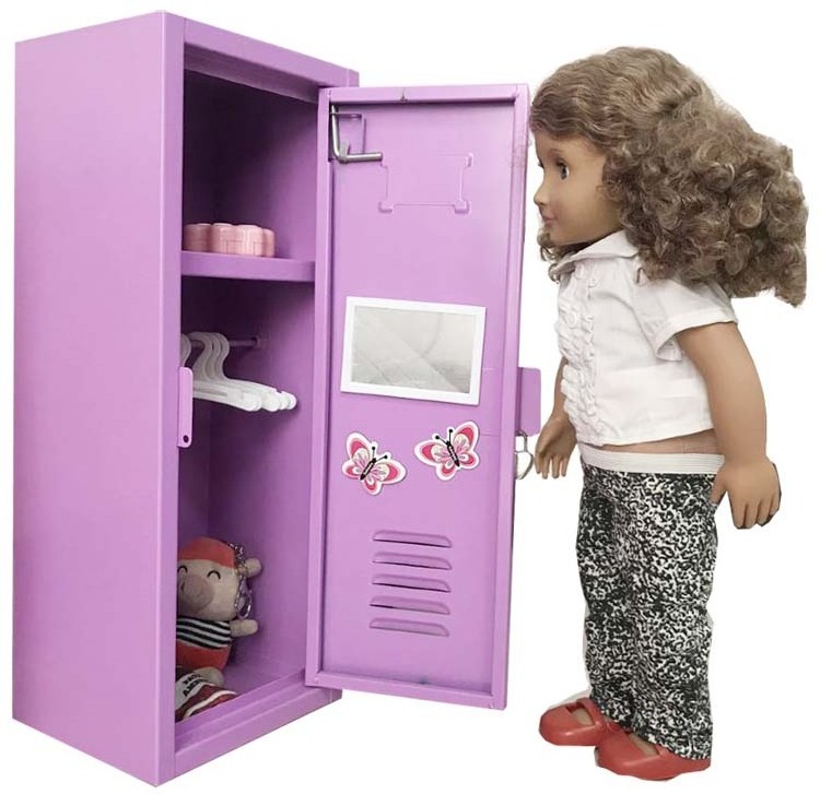 American Girl Doll Toys Furniture 18 inch style single double Doll school mini locker