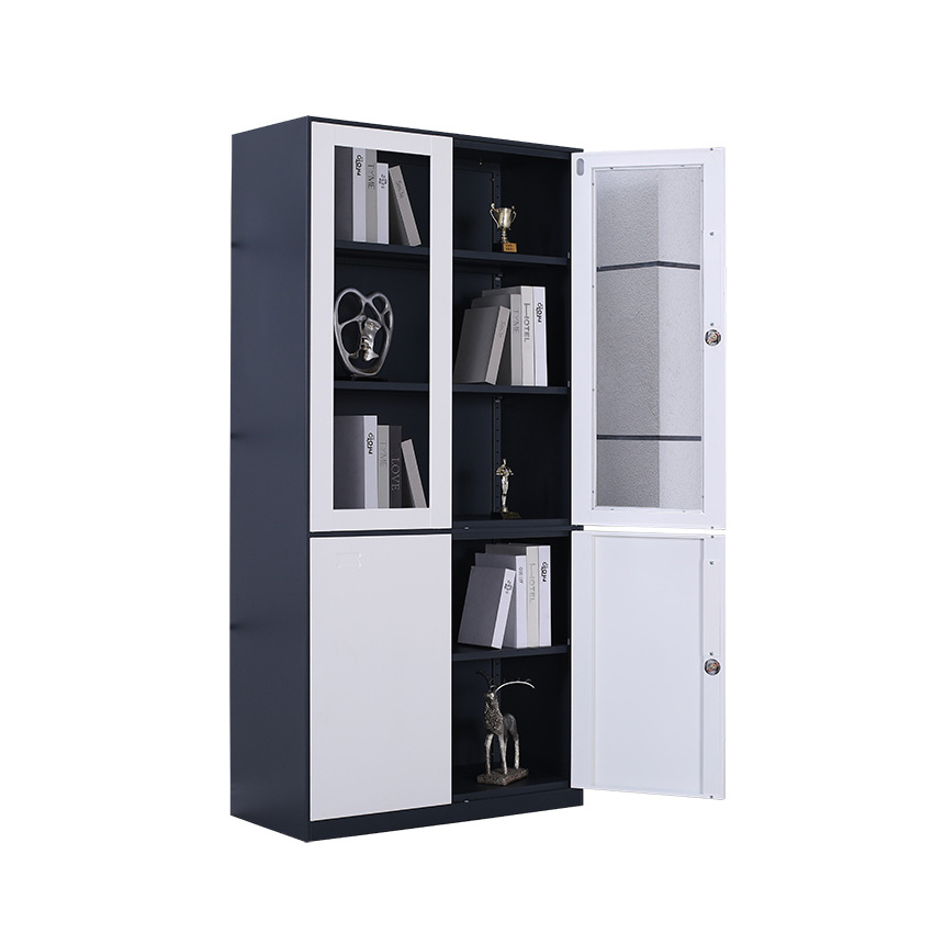 Factory Wholesale Metal Filing Cabinets Office Steel Storage Cabinets with 4 Door Lockers