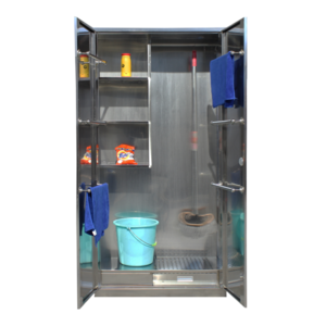 Stainless Steel Janitorial Locker Cleaning And Janitorial Supplies Cabinet In Stock