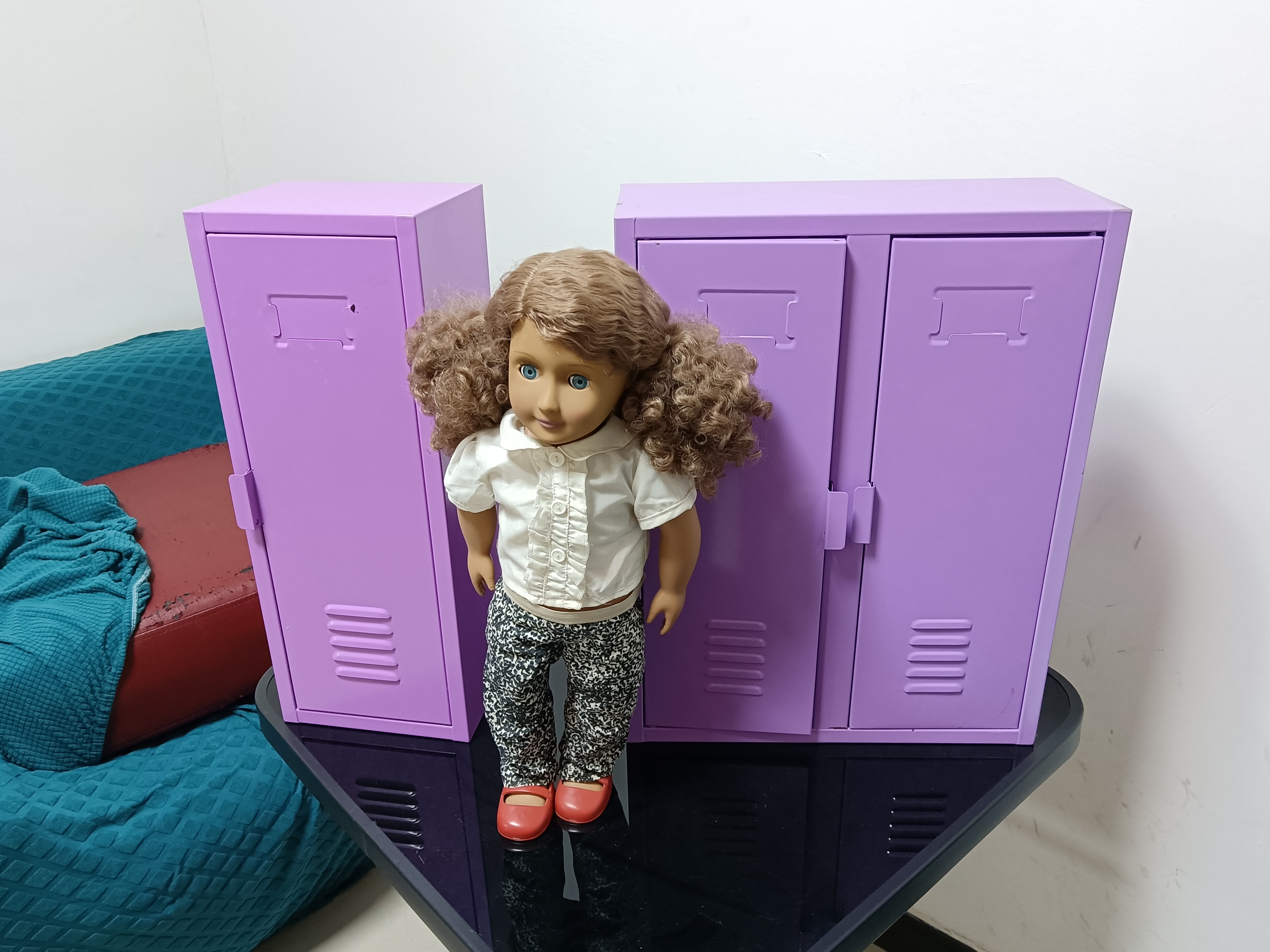 Toy Cabinet Iron Small Mini Size Locker Doll Cabinet Metal Mini Locker For Kids