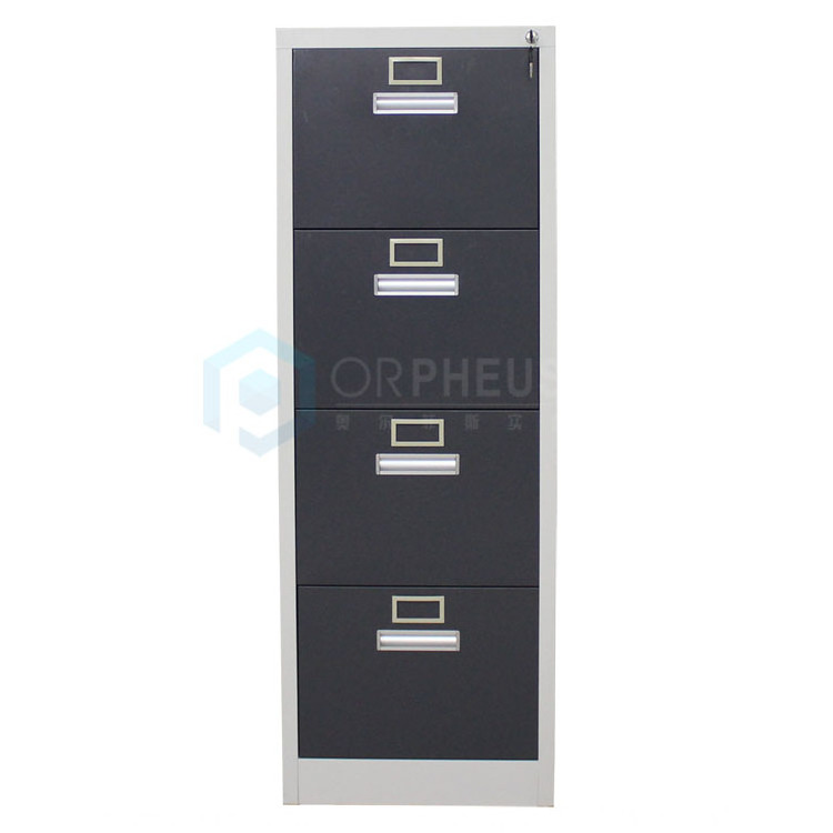 Under Desk Office File Storage Furniture Black Pedestal Lockable Steel Cupboard 4 Drawers Metal Office File Cabinet