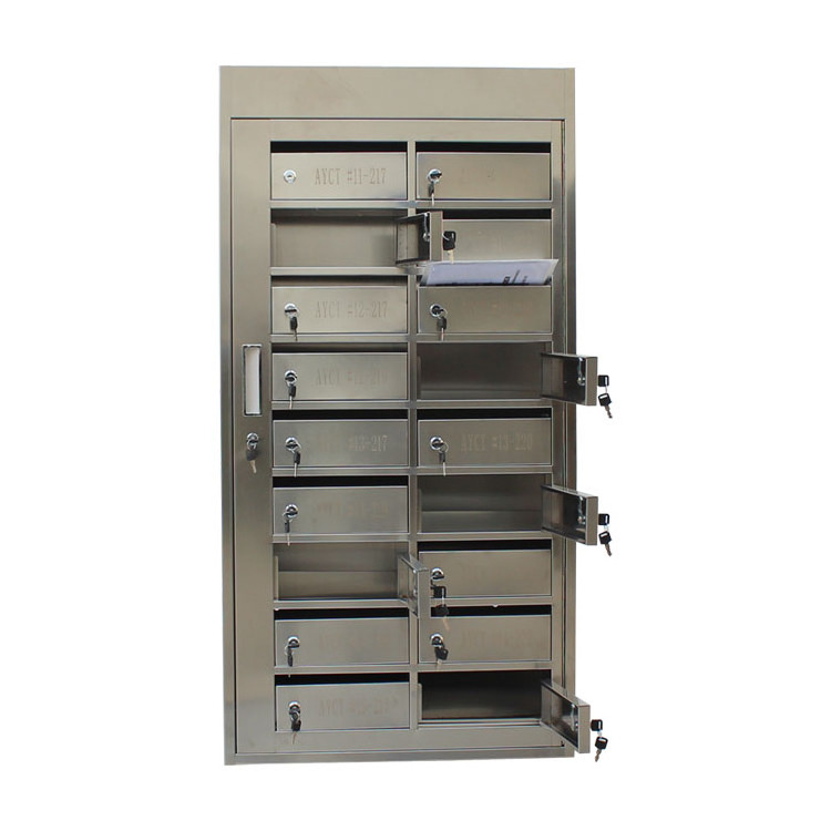 American Mailer storage USPS Post Service Apartment Stainless Steel Letter Box