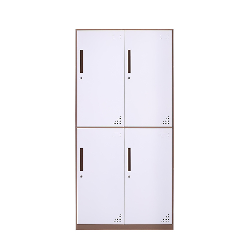 4 Doors Wardrobe  Steel Iron Storage Cabinet Metal Gym Electronic Lockers For Locker Room