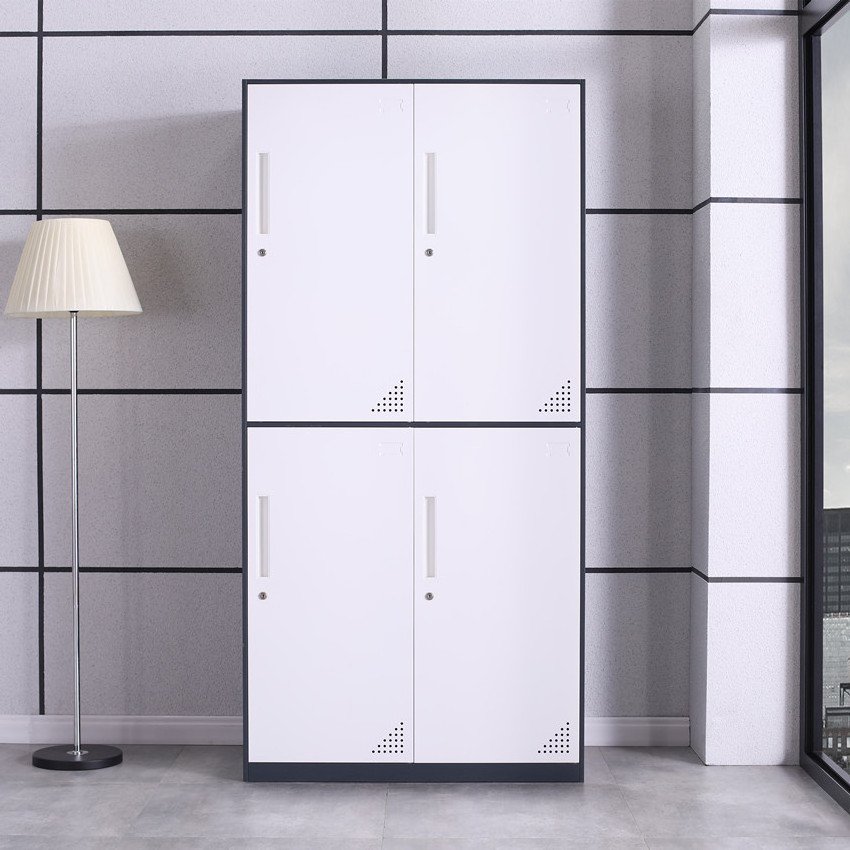 4 Doors Steel Furniture Cabinet Dressing Room Metal Storage Clothes Steel Modern Wardrobe Locker