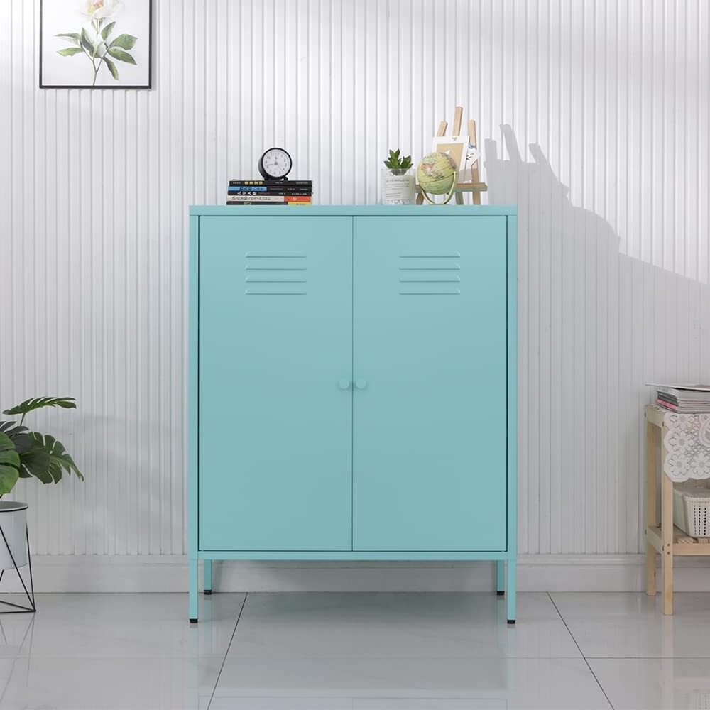 Nordic Style Exquisite Home Furniture Durable Metal Storage Cabinet Sideboard Cabinet with 2 Swing Doors