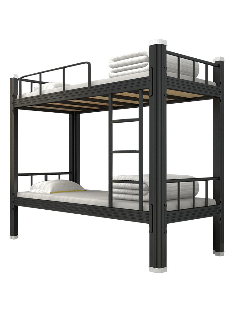 New Design Double Queen Size Good Quality Heavy Duty Steel Loft Bed for Adult Bunk Bed with staircase