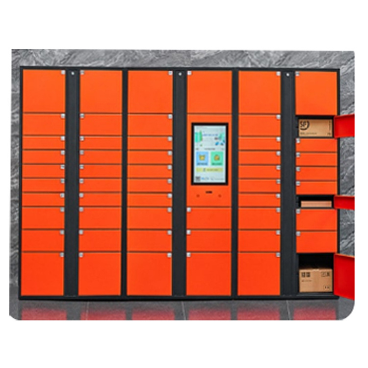 Metal Outdoor Intelligent Parcel Delivery Lockers 24/7 Parcel Locker