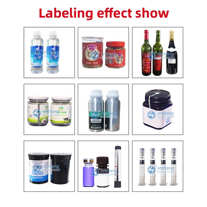 Orshang Semi-automatic Vial Labeling Machine Round Bottle Automatic Labeling Machine Water Bottle Labeling Machine