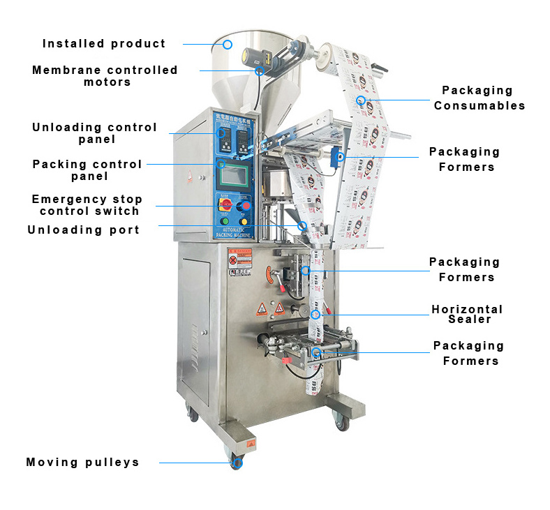 Hot Sale Small Vertical Plastic Snacks Packaging Machine Multifunctional Powder Granule Automatic Packaging Machine