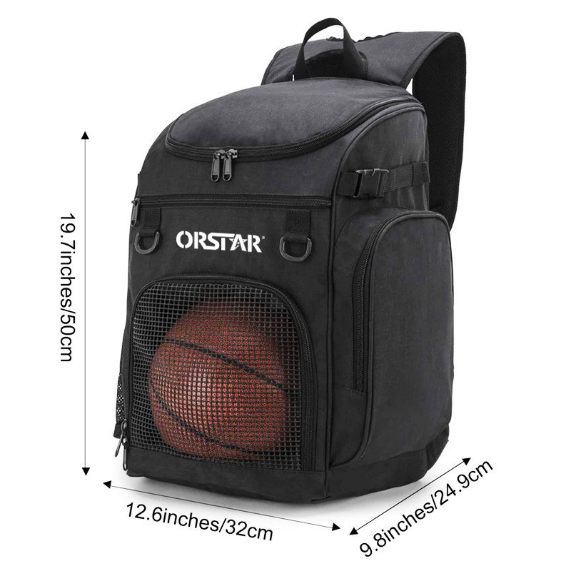 Custom logo Sports Bag Lightweight Basketball Backpack with Hanging Hook for Men Back pack / book bag