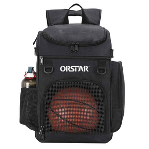 Custom logo Sports Bag Lightweight Basketball Backpack with Hanging Hook for Men Back pack / book bag