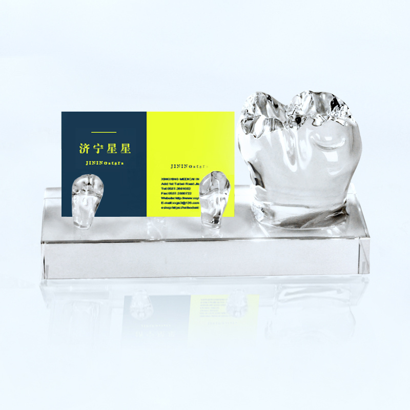 glass crystal business card holder for dental decors and promotion gifts