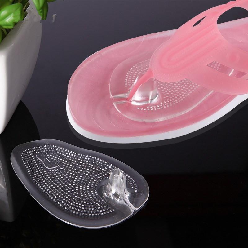 Free Sample Invisible Self Adhesive Reusable Transparent Silicone PU Gel Flip Flop Insole