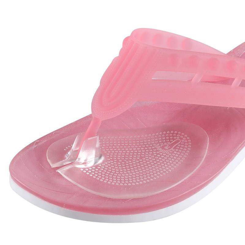 Free Sample Invisible Self Adhesive Reusable Transparent Silicone PU Gel Flip Flop Insole