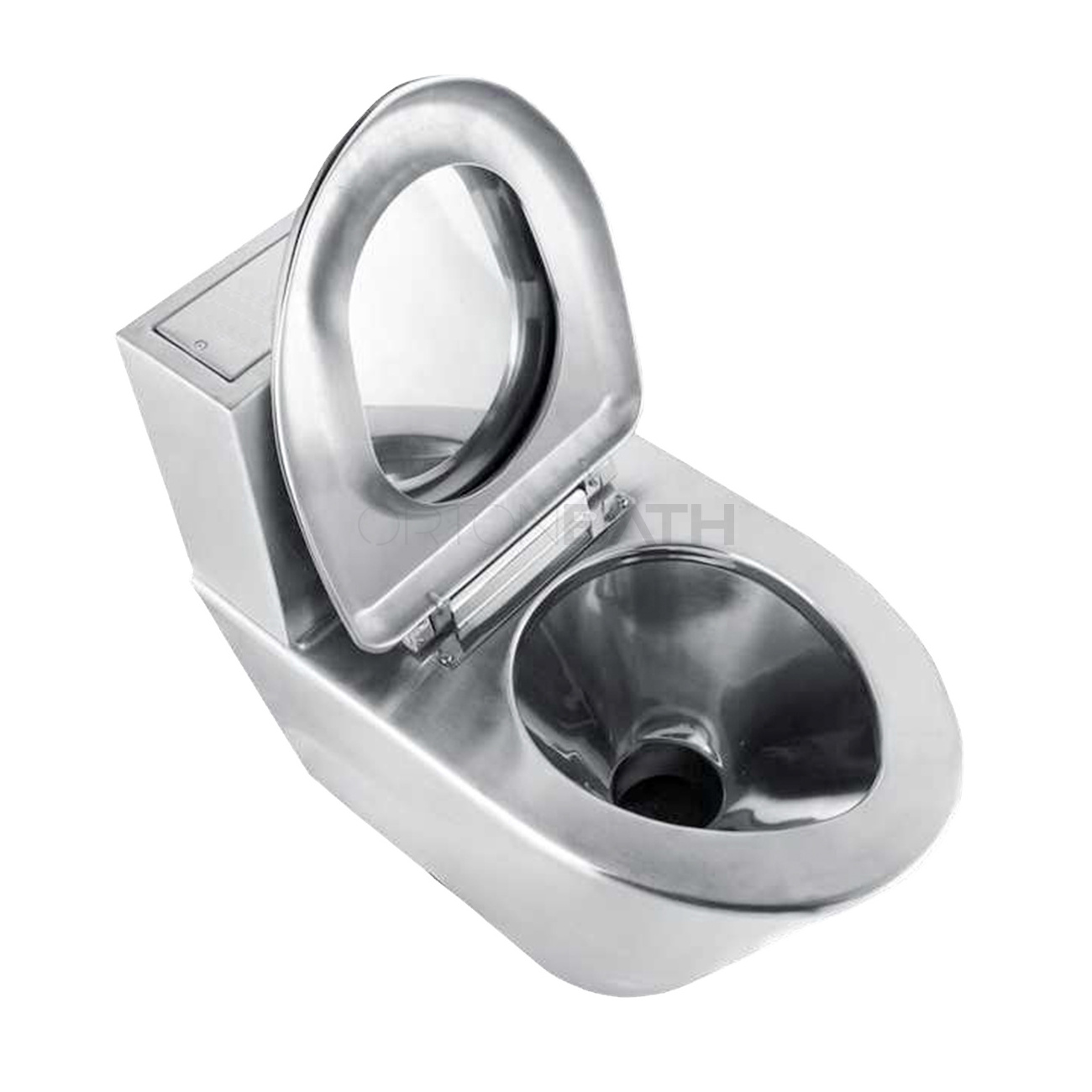 ORTONBATH Heavy duty arabic bathroom two piece toilets durable 304 stainless steel piss wc toilet bowl for prison security