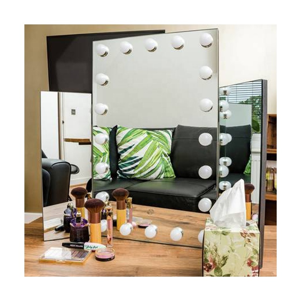 Ortonbath 20 Light Bulbs LED Dressing Mirror with Lights Wall Mounted Illuminated Vanity Hollywood Mirror for Bathroom Actress