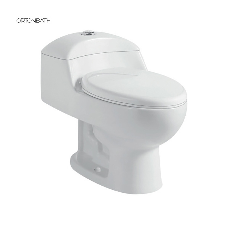 ORTONBATH Chinese Wc Piss Peeping Toilettes Bathroom Sanitary Ware Ceramic One Piece Washdown Flush Toilet