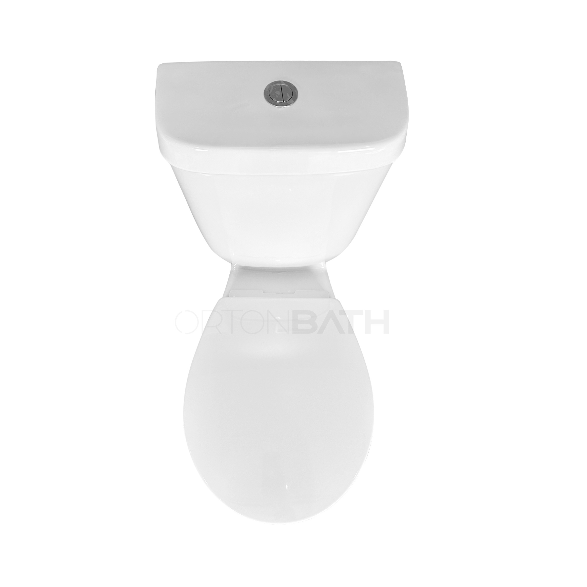 ORTONBATH Square Bowl Siphonic Floor Mount One Piece Toilet With Pp Soft Close Seat Cover And Comfort Height