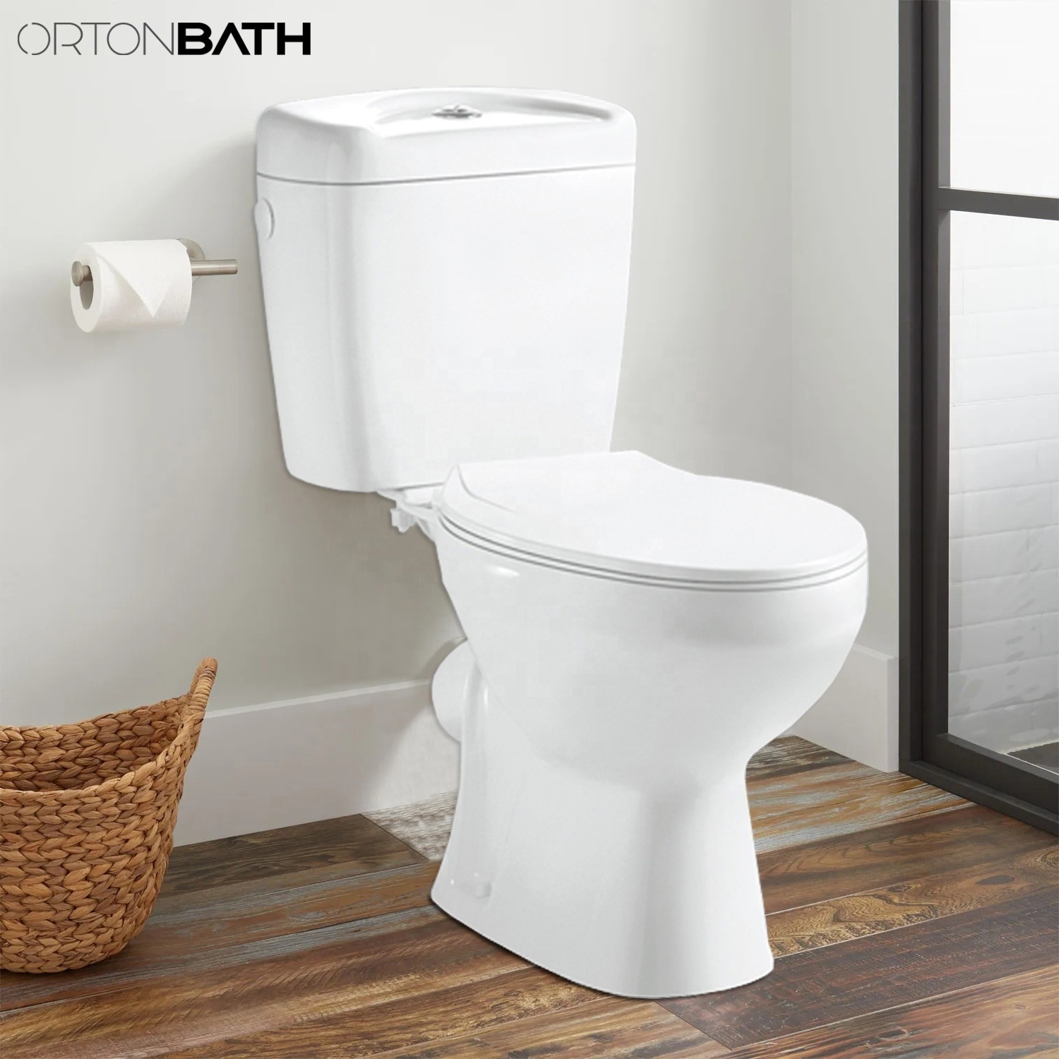 ORTONBATHS TWO PIECE XP TRAP Ceramic Toilet UF Toilet Seat OVAL toilet bowl 2 PIECE COMBO ECONOMICAL MODEL