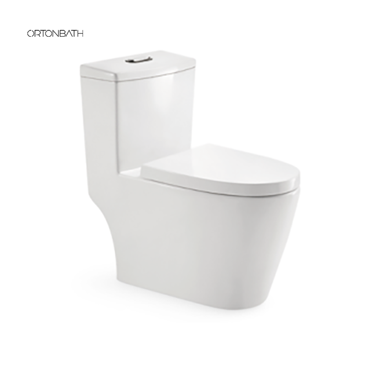 ORTONBATH Chinese Wc Piss Peeping Toilettes Bathroom Sanitary Ware Ceramic One Piece Washdown Flush Toilet