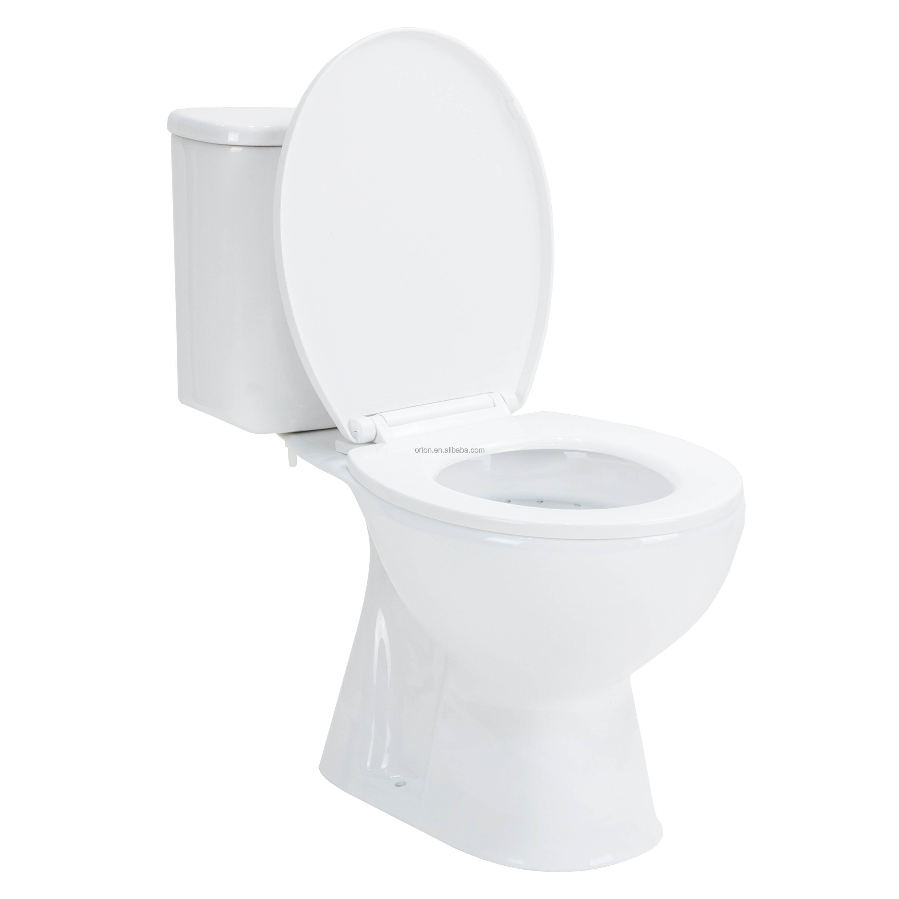 ORTONBATH Africa Nigeria Ghana Bathroom Toilet Set economical two Piece Toilet with PP UF soft close seat cover OTO-1715