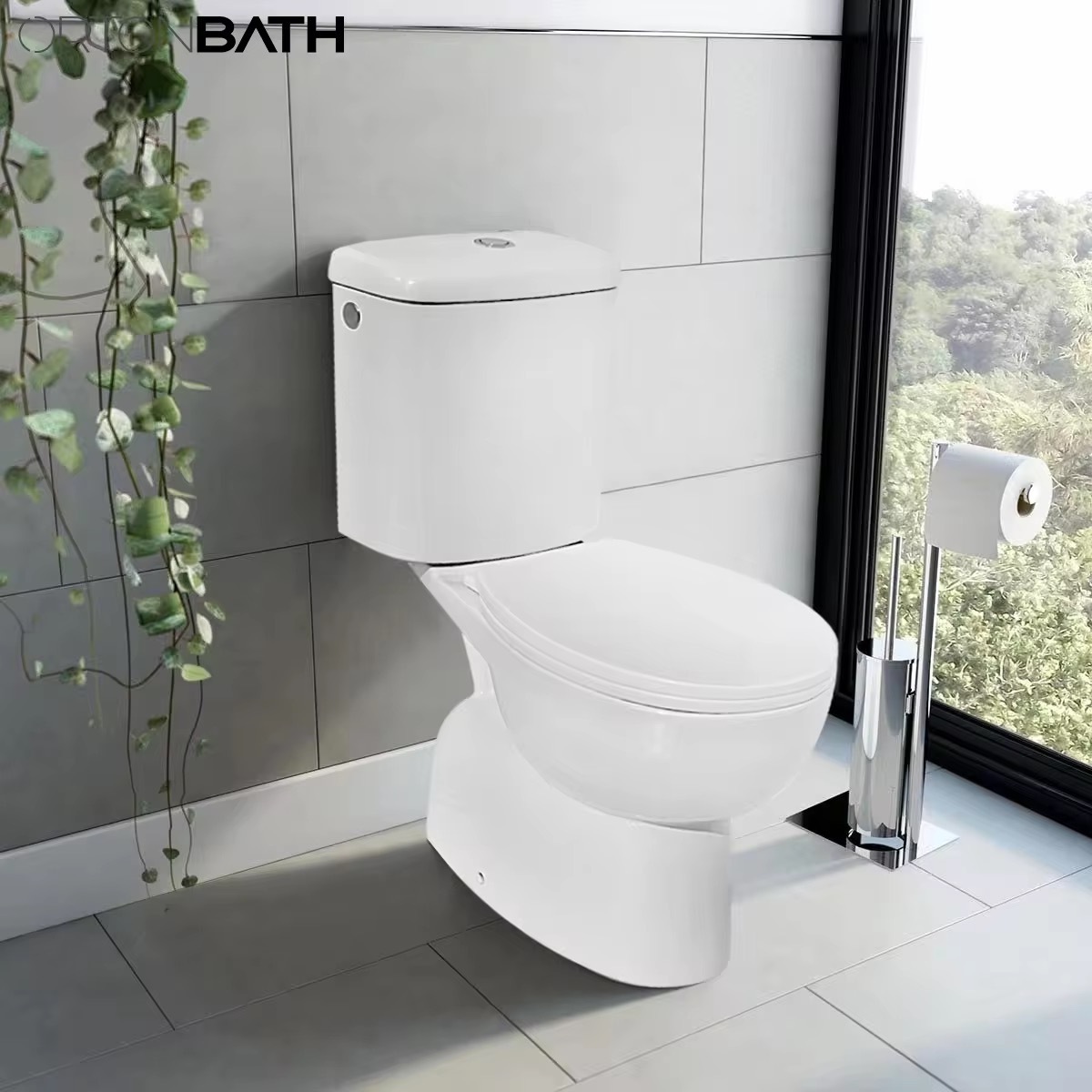 ORTONBATH EU 2pc Twyford  Ceramic toto toilet Bathroom Two Piece water closet toilet two piece toilet seats