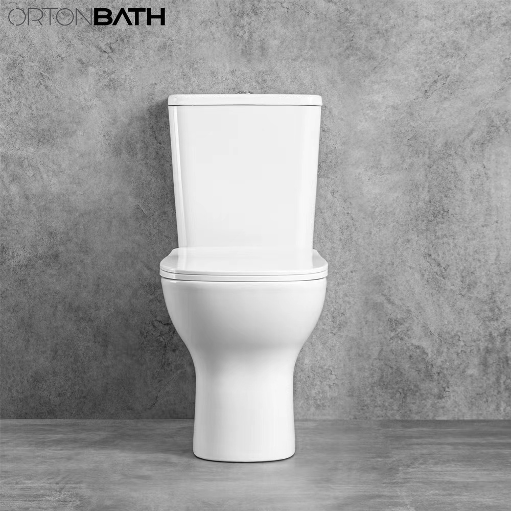 ORTONBATH Dual Flush Toilet, UF Soft closing Seat, Toilets for Bathrooms Comfort Height Back to wall toilet  Two Piece Toilet