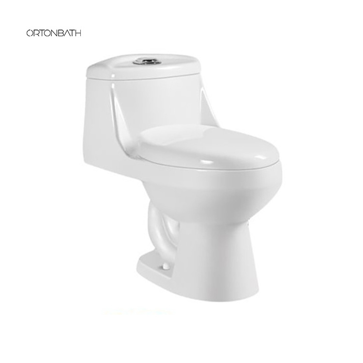 ORTONBATH Chinese Wc Piss Peeping Toilettes Bathroom Sanitary Ware Ceramic One Piece Washdown Flush Toilet