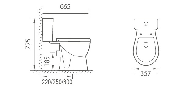 ORTONBATH Nigeria Twyford  Ceramic toto toilet Bathroom Two Piece water closet toilet two piece toilet seats