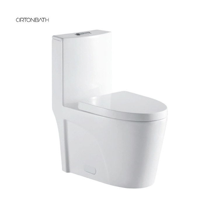 ORTONBATH Chinese Wc Piss Peeping Toilettes Bathroom Sanitary Ware Ceramic One Piece Washdown Flush Toilet