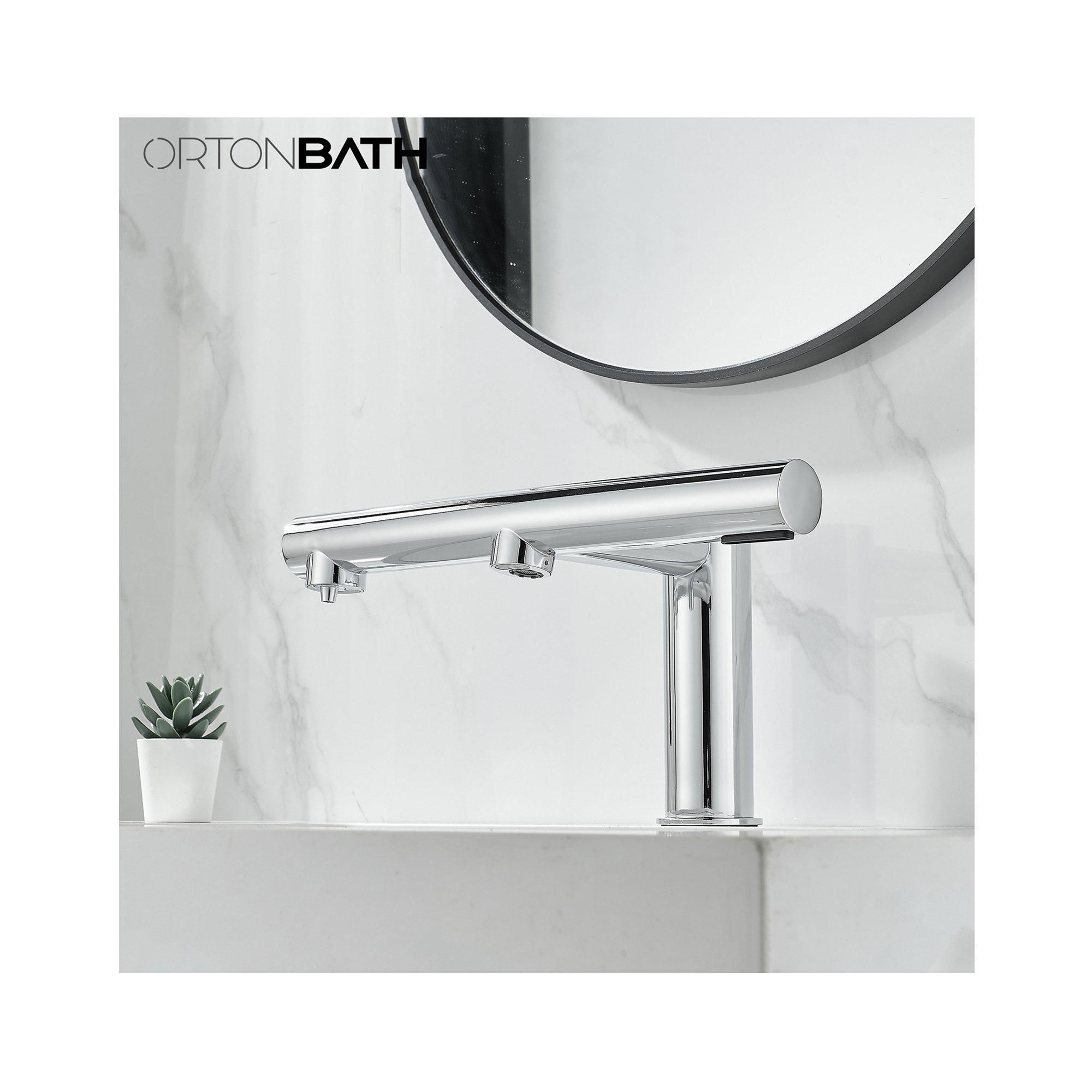 ORTONBATH ORTONBATH automatic faucet Bathroom Faucet Automatic Motion Sensor Bathroom Sink Faucet with Hand Sanitizer,Hand Dryer