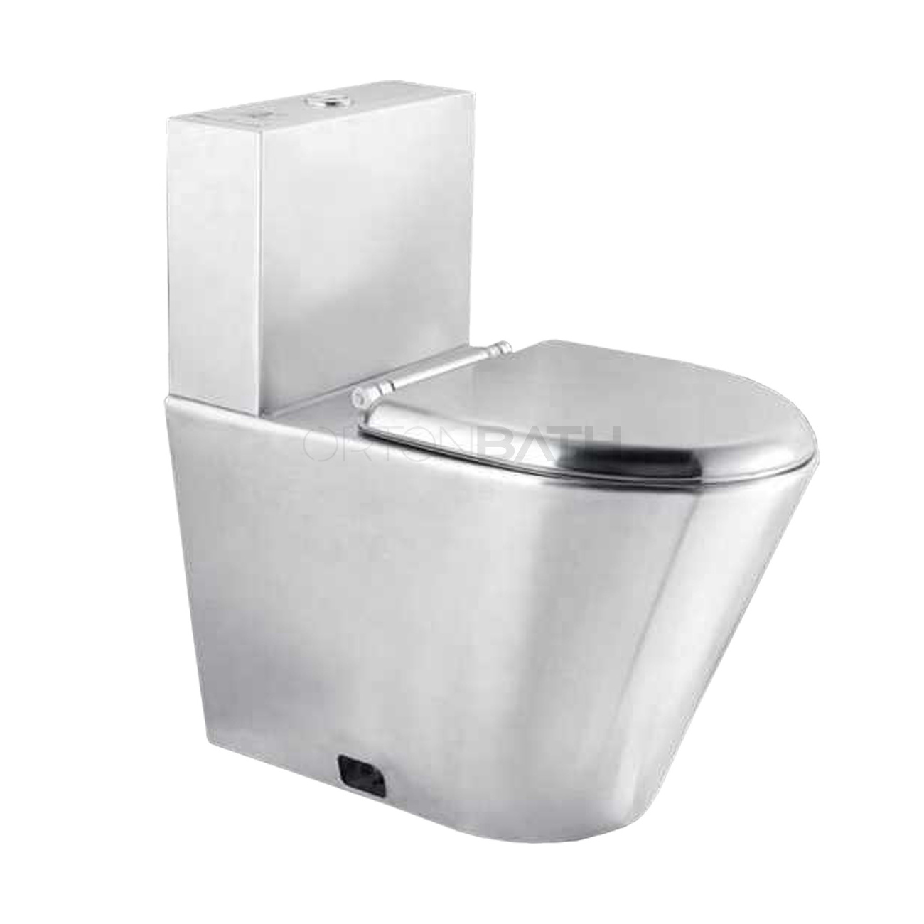 ORTONBATH Heavy duty arabic bathroom two piece toilets durable 304 stainless steel piss wc toilet bowl for prison security