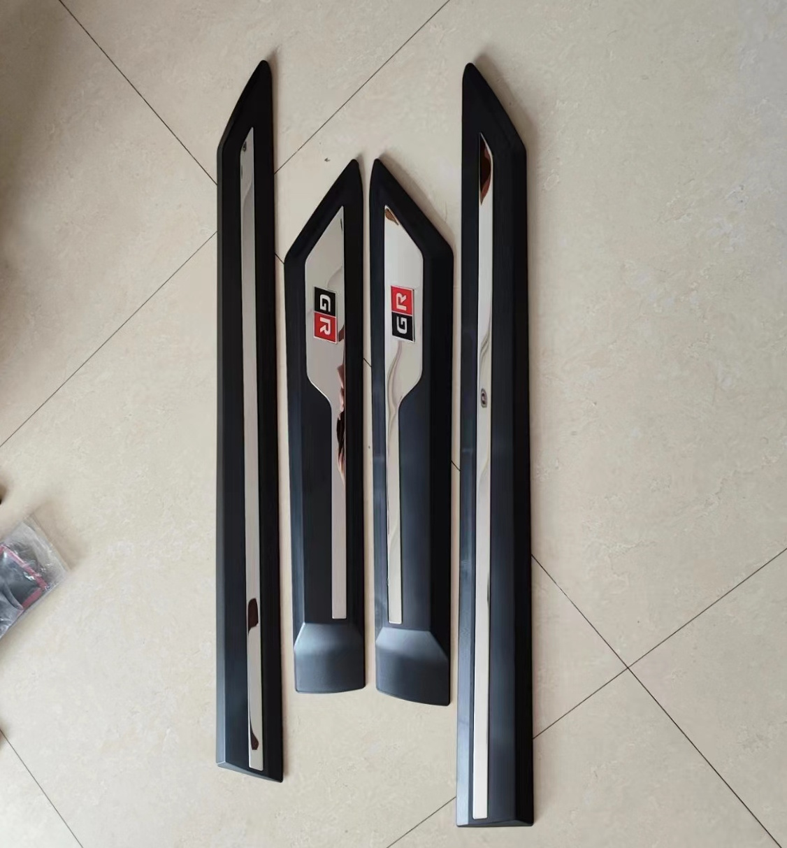 G&R Style Exterior Protective Car Door Side Molding and Door Sill Plate Protectors for Hilux Revo Providing Side Protection