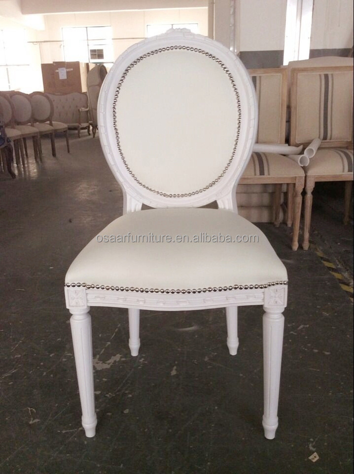 Luxury Arabic Furniture Carved Wood Round Back Golden Louis Rental Event Wedding Chair